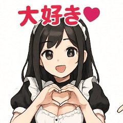 [LINEスタンプ] 癒し系メイドちゃんのLINEスタンプ1