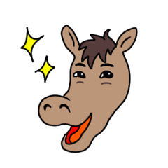 [LINEスタンプ] 馬のハルオ君