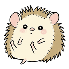 [LINEスタンプ] おにぎりみたいな、ハリネズミ。
