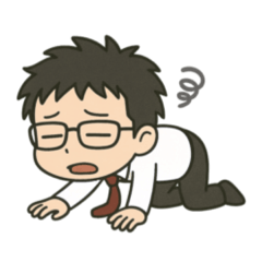 [LINEスタンプ] 社畜メガネ4