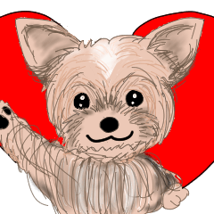 [LINEスタンプ] ワンパクなヨークシャーテリア
