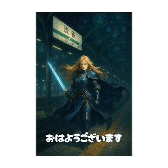 [LINEスタンプ] ファンタジー風の駅のホーム