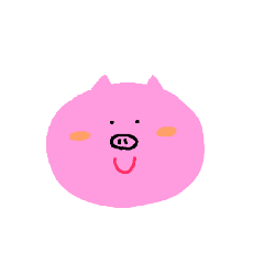 [LINEスタンプ] おなかがすいたブタさん