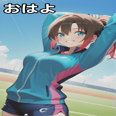 [LINEスタンプ] Athletics Women