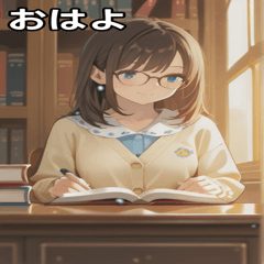 [LINEスタンプ] Girls in the library