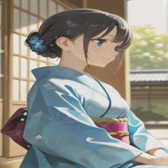 [LINEスタンプ] Kimono Girls in Japanese Garden0
