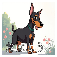 [LINEスタンプ] ドーベルマンがたくさん