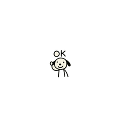 [LINEスタンプ] ゆるっと棒犬スタンプ