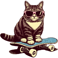 [LINEスタンプ] [アレンジ用]猫スケーター