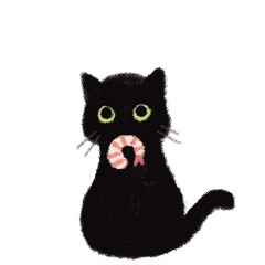 [LINEスタンプ] 黒猫ちびさんとえびさんの日常