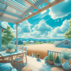 [LINEスタンプ] 夏空とひこうき雲スタンプ