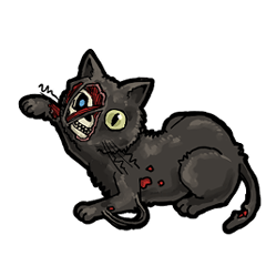 [LINEスタンプ] 動くゾンビ黒猫