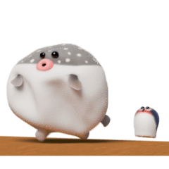 [LINEスタンプ] ボヨボヨ動くフグボール