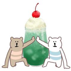 [LINEスタンプ] おやつとシマクマ