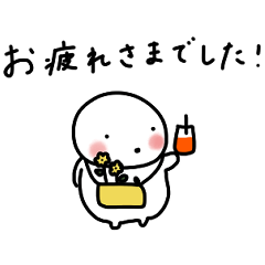 [LINEスタンプ] ぽちゃ。ぽちゃ。しろ。働く。