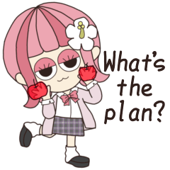 [LINEスタンプ] 【予定/英語】ハピチャラガール☆3