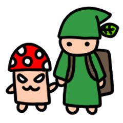 [LINEスタンプ] 森の仲間たちときのこ
