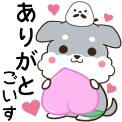 [LINEスタンプ] 山梨弁のシュナウザーとシマエナガ