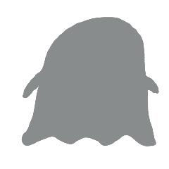 [LINEスタンプ] 動く透明度50％のモノクロおばけ