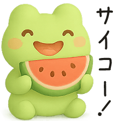 [LINEスタンプ] ずっと使える♡梅雨と夏とカエル