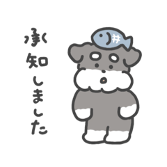 [LINEスタンプ] シュナウザースタンプ(夏・敬語)