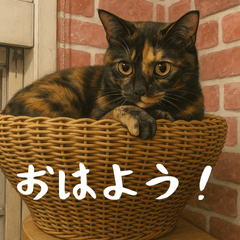 [LINEスタンプ] 小花たちのリアル猫スタンプ（日本語）