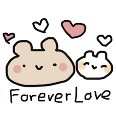 [LINEスタンプ] ゆるっとアニマルズ？くまうさちゃんver.