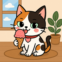 [LINEスタンプ] 隣の三毛猫 ミケちゃん（修正版）