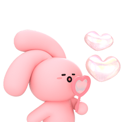 [LINEスタンプ] Pinkは耳で気持ちを語るよ