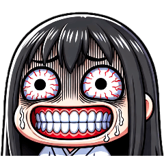 [LINEスタンプ] 七月半❤️可愛い小女鬼❤️大げさな表情