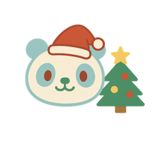 [LINEスタンプ] 癒しモフ♡クリスマス＆お正月パンダ