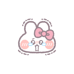 [LINEスタンプ] 動くうしゃぎ！！1-1 ピンク