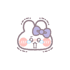 [LINEスタンプ] 動くうしゃぎ！！1-1 紫色