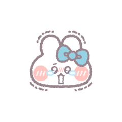 [LINEスタンプ] 動くうしゃぎ！！1-1 水色