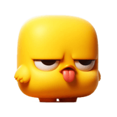 [LINEスタンプ] ブロックひよこ・毒舌セリフ