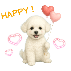 [LINEスタンプ] 【AI】ふわもこ白いトイプードル2
