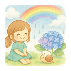 [LINEスタンプ] 梅雨を彩る♪6月ほんわかスタンプ