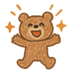 [LINEスタンプ] [アレンジ用]クレヨンでネコクマウサギ