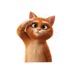 [LINEスタンプ] 【敬礼猫⑥】