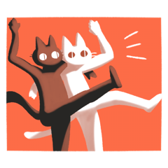 [LINEスタンプ] ネコ、ネ己、繝阪さ
