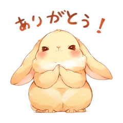 [LINEスタンプ] 白うさの気持ち
