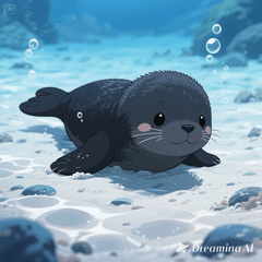 [LINEスタンプ] しゃべらぬモフモフアザラシ