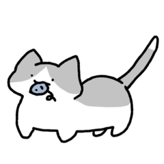 [LINEスタンプ] もっちりとした ねこ