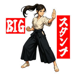 [LINEスタンプ] 戦う女性（スタイリッシュ）