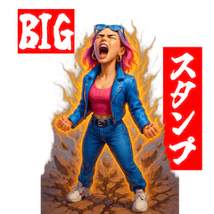 [LINEスタンプ] 日頃の不満を叫ぶ女性（BIGスタンプ）