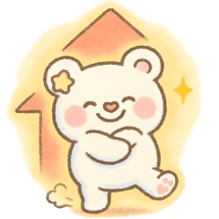 [LINEスタンプ] 自己肯定もちふわくま｜毎日ほめ40語の画像（メイン）