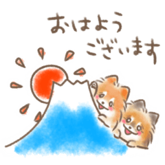 [LINEスタンプ] ポメラニアンの小福と幸丸♡幸福兄弟