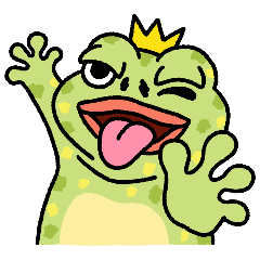 [LINEスタンプ] 楽天的なヒキガエル王子