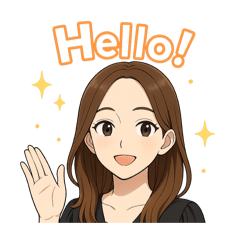[LINEスタンプ] 可愛い女の子の日常（英語ver）
