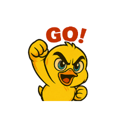 [LINEスタンプ] ポジティブヒヨコ